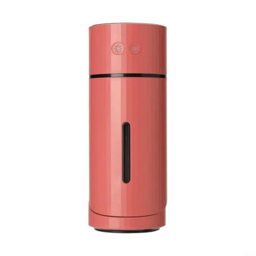 UTTASU Tragbarer USB-Luftbefeuchter, Mini-Luftreiniger für Zuhause, Auto, Büro, mit einstellbarem Timer, Nachtlicht, 260 ml Kapazität (rot) von UTTASU
