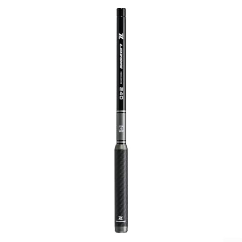 UTTASU Ultraleichte Carbon-Mini-Angelrute für Camping, Wandern, 28 cm Reiserute, teleskopierbar 160–270 cm, mittelschnelle Aktion, schwarz (28340-K240) von UTTASU