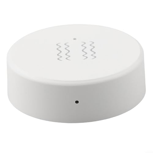 UTTASU Vibrationssensor, Drahtloser Mini-Glasbruchmelder für Tuya für Zigbee Smart Home Sicherheitssystem Echtzeitüberwachung Alarm Fernbenachrichtigungen Einstellbare Empfindlichkeit CR2450 Batterie von UTTASU