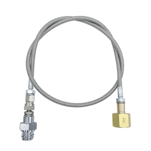 UTTASU Wassersprudler Transfer Hochdruckschlauchadapter W21.8-14 mit Innensechskantmutter ACME 24 x 6 Anschluss für großen Zylinder 90 cm Metall Silber flexibler Schlauch UTTASU Wassersprudler Transfer Hochdruckschlauchadapter W21.8-14 mit Innensechskantmutter ACME 24 x 6 Anschluss für großen Zylinder 90 cm Metall Silber flexibler Schlauch von UTTASU