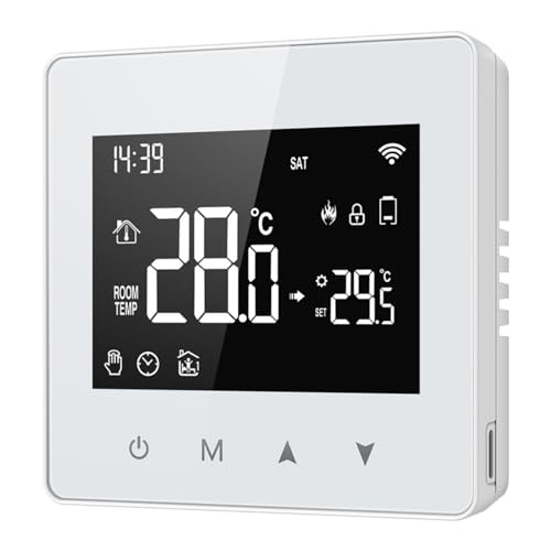 UTTASU für TUYA WiFi Thermostat, Programmierbares Smart Thermostat, Smart Chronothermostat Kompatibel mit Alexa und Google Home, Batteriebetrieben, Weiß UTTASU für TUYA WiFi Thermostat, Programmierbares Smart Thermostat, Smart Chronothermostat Kompatibel mit Alexa und Google Home, Batteriebetrieben, Weiß von UTTASU