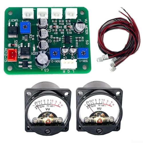 VU Meter Audio Level Indicator 2pcs 35mm with Backlight and Driver Board Suitable for Phones Computers and Various Audio Equipment von UTTASU