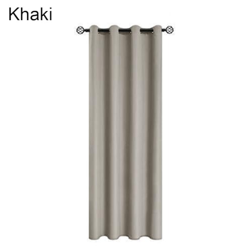 Verdunklungsvorhang mit stilvollem Design für Energieeinsparung und Lichtkontrolle in jedem Raum (Khaki) von UTTASU