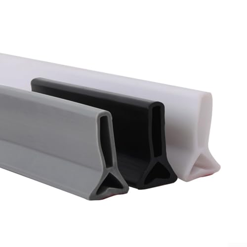 Wasserblocker Silikon-Duschdamm mit flexiblem Design und rutschfester Unterseite, hält Wasser in Badezimmern, Küchen und Duschschwellen (schwarz, 150 cm) von UTTASU