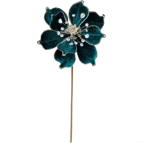 Weihnachtsbaumschmuck aus Flanell mit Magnolien-Blumen-Design für Urlaub und Party, bietet stilvolle visuelle Attraktivität (grün) von UTTASU