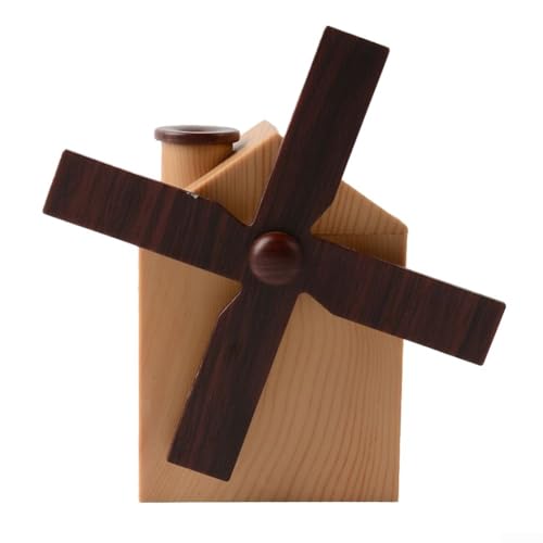 Windmühle Desktop Luftbefeuchter Mini Größe mit USB Power und Holzmaserung Ätherisches Öl Diffusor Geeignet für Schlafzimmer Wohnzimmer Silent 200ml Tank von UTTASU
