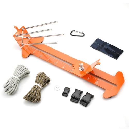 Zum Basteln von Seilen, verstellbarer Metallrahmen, Armbandhersteller-Werkzeug-Set (orange) von UTTASU