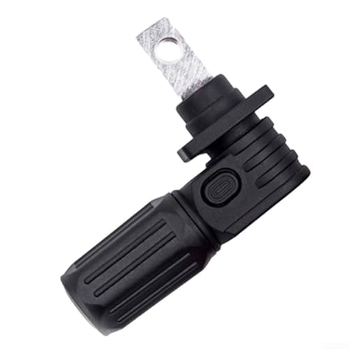 Zuverlässiger Energiespeicher-Stecker, 200 A, Batterieklemme, Winkelverbinder, 90 Grad Winkel, geeignet für 35 mm² ~ 50 mm² Kabel (schwarz) von UTTASU