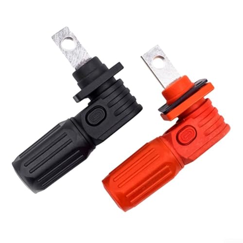 Zuverlässiger Energiespeicheranschluss, 200 A, Batterieklemme, Winkelverbinder, 90 Grad Winkel, geeignet für 35 mm² ~ 50 mm² Kabel (rot) von UTTASU