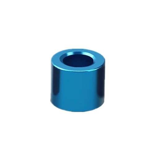 10 Stück flache Aluminium-Unterlegscheiben – runde, hohle Abstandshalter ohne Gewinde for RC-Modelle, Elektronik und Maschinen(Blue,D2.1xD4xL12mm) von UTTDP