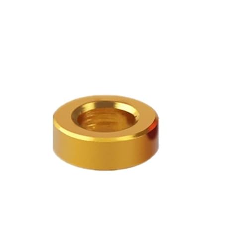 10 Stück flache Aluminium-Unterlegscheiben – runde, hohle Abstandshalter ohne Gewinde for RC-Modelle, Elektronik und Maschinen(Yellow,D2.1xD4xL9mm) von UTTDP
