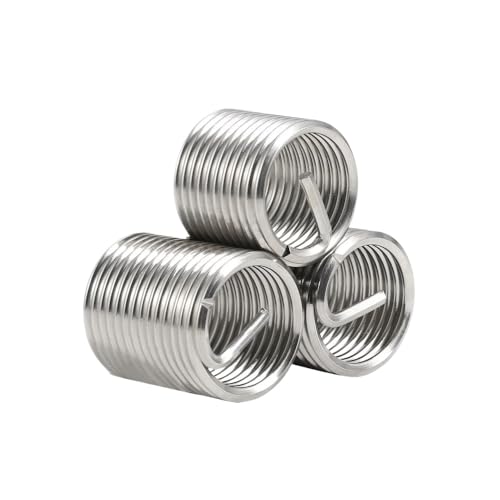 5-teiliger Feingewindeeinsatz – SS304 Edelstahl-Spulengewinde-Gewindereparatursatz for Feingewindeanwendungen(10 M8x1.0x1.5D) von UTTDP