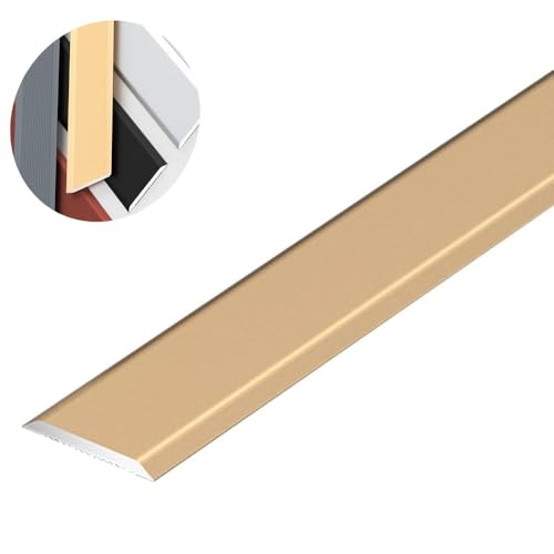 UTTDP Bodenübergangsleiste aus Aluminiumlegierung – Selbstklebende Nahtabdeckung for Glatte Übergänge von Teppich zu Fliesen – 90 cm Lange, langlebige Leiste for Heimwerkerarbeiten(Gold) von UTTDP