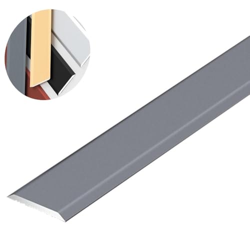 UTTDP Bodenübergangsleiste aus Aluminiumlegierung – Selbstklebende Nahtabdeckung for Glatte Übergänge von Teppich zu Fliesen – 90 cm Lange, langlebige Leiste for Heimwerkerarbeiten(Gray) von UTTDP