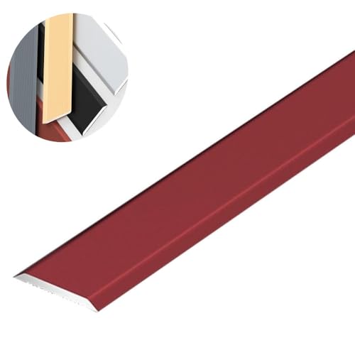 UTTDP Bodenübergangsleiste aus Aluminiumlegierung – Selbstklebende Nahtabdeckung for Glatte Übergänge von Teppich zu Fliesen – 90 cm Lange, langlebige Leiste for Heimwerkerarbeiten(Red) von UTTDP