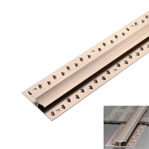 UTTDP Langlebige Bodenübergangsleiste aus Aluminium – rutschfeste Übergangsleiste zwischen Teppich und Fliesen for den Einsatz im Büro und Hotel(Pink Gold,L1.3m/4.3ft) von UTTDP