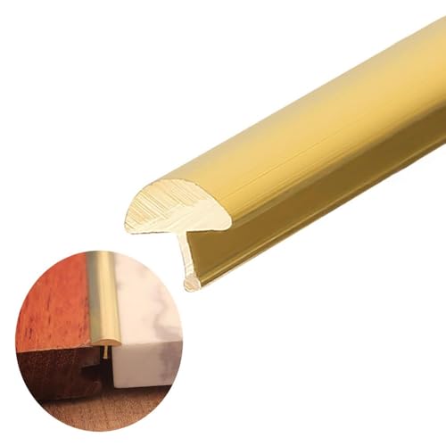 UTTDP Langlebige Bodenübergangsleiste aus Messing – 1 m Kantenschutz for Teppich, Fliesen, Holz und Vinyl(W0.8cmxH0.6cm (1/4" x 1/4")) von UTTDP