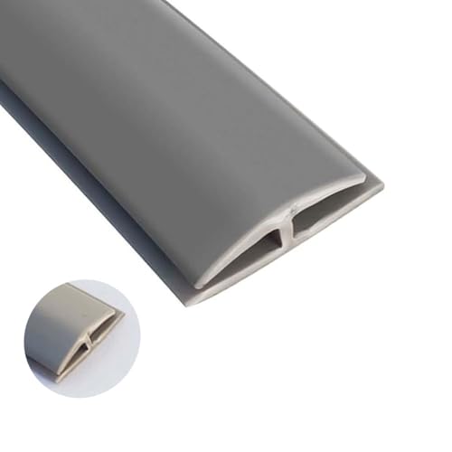 UTTDP Strapazierfähige PVC-Übergangsleiste zwischen Teppich und Fliesen | Einfache Installation und anpassbare Länge for einen reibungslosen Bodenübergang(Gray,Length 1m(3.3ft)) von UTTDP