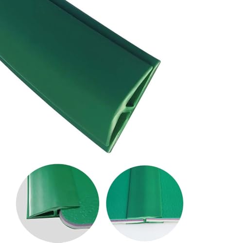 UTTDP Strapazierfähige PVC-Übergangsleiste zwischen Teppich und Fliesen | Einfache Installation und anpassbare Länge for einen reibungslosen Bodenübergang(Green,Length 3.0m(10ft)) von UTTDP