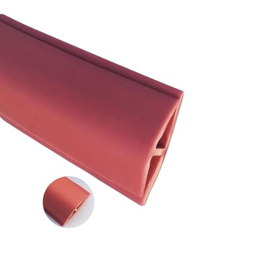 UTTDP Strapazierfähige PVC-Übergangsleiste zwischen Teppich und Fliesen | Einfache Installation und anpassbare Länge for einen reibungslosen Bodenübergang(Red,Length 1m(3.3ft)) von UTTDP
