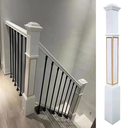 UTTDP Treppengeländer-Handläufe, Metallbaluster, for den Hausgartenkorridor(Wood Newel Post Height 120cm) von UTTDP