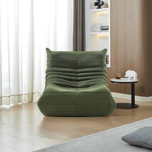 UTTQEW Beanbag-Sofa, Ultraweiches Faules Sofa, Bodenstuhl mit Rückenlehne, Meditationsstuhl, Lesesessel Bequem, Faule Stühle für Zuhause oder Büro und Schlafzimmer Wohnzimmer, Lazy Sofas (Grün) von UTTQEW