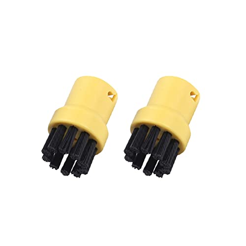 UTVTNPUKM 2 teile/set Runde Pinsel kompatibel for Karcher SC1 SC2 SC3 SC4 Dampfreinigungsbürste Kupferbürsten Adapteraufsatz Home Reinigungsdüse Staubsaugerzubehör(Light Yellow) von UTVTNPUKM