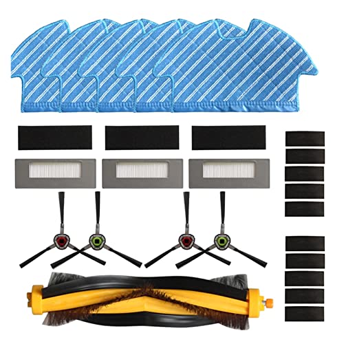 UTVTNPUKM Hauptrollenbürste Seitenbürste Schwämme Staubsauger Filter Hauptbürste Mopp Tücher Pads Aufkleber Fit for Ecovacs Deebot Ozmo 900 Dn5g Staubsaugerzubehör von UTVTNPUKM