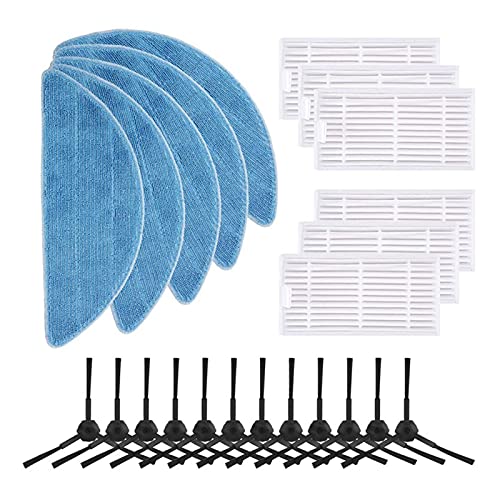 UTVTNPUKM Sanq Ersatzteile fit for Ilife V. 3S V3S Pro. V3 v5 v. 5S V5s Pro-Roboter-Staubsaugerzubehör, 23 Pack (12 Seitenbürste + von UTVTNPUKM