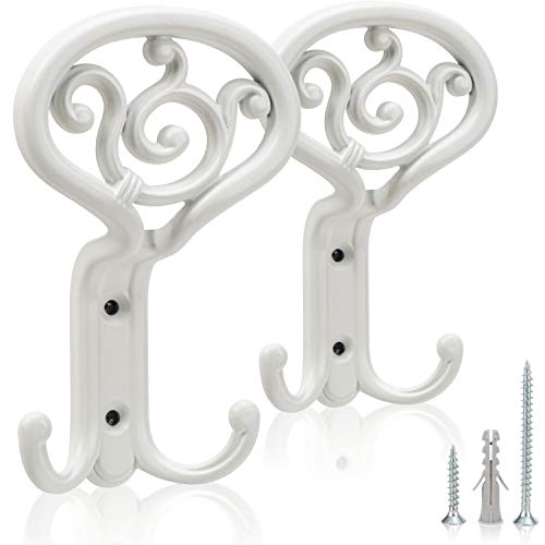 UTiLE Garderobenhaken Kleiderhaken Jackenhalter Wand 2er Set Weiß - 85 x 50 x 138 mm - Baue Dir eine moderne Garderobe, ein Garderobenpaneel oder eine schöne Garderobenleiste von UTiLE CB
