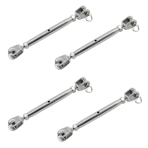 4 Stück 304 Edelstahl geschlossener Körper Riggingschraube Turnbuckle Drahtspannungsausgleicher Marine Boot Seilspannungsausgleicher M6 4 Stück 304 Edelstahl geschlossener Körper Riggingschraube Turnbuckle Drahtspannungsausgleicher Marine Boot Seilspannungsausgleicher M6 von UTwaySteelPro