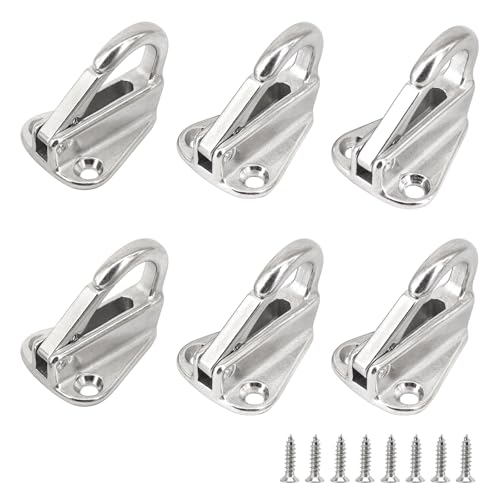 UTwaySteelPro 6 Stück 316 Edelstahl Marine Boot Feder Karabinerhaken Clip Kotflügelhaken Schiffszubehör mit Schrauben UTwaySteelPro 6 Stück 316 Edelstahl Marine Boot Feder Karabinerhaken Clip Kotflügelhaken Schiffszubehör mit Schrauben von UTwaySteelPro