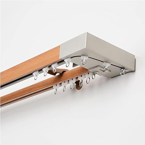 Gardinenschiene 2 Läufig, Vorhangschiene Wandmontage 1.4m, Vorhangstange Holz Orange Nachahmung, Gardinenstange Doppelläufig Aluminium Gardinenschiene 2 Läufig, Vorhangschiene Wandmontage 1.4m, Vorhangstange Holz Orange Nachahmung, Gardinenstange Doppelläufig Aluminium von UUDQCD