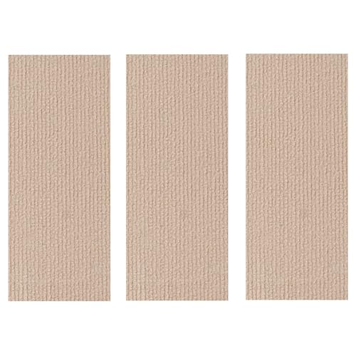 UUE Kratzmatte 3er Set Selbstklebend Kratzmatte DIY Kratzbrett Kratzschutz Sofa Katze Kratzbrett Kratzwand Kratzteppich Katzenkratzer Kleber Möbelschutz für Sofa Wand Katzen (Khaki, 30x100cm) von UUE