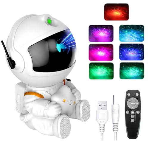 UUE Sternenhimmel Projektor, LED Galaxy Sternenhimmel Astronaut Projektor, Weltraum Nachthimmel Lichtprojektor Lampe Mit Fernbedienung, Sternenlicht Für Schlafzimmer und Decke von UUE