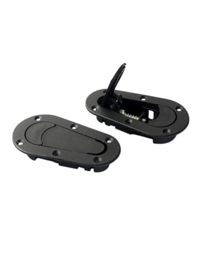 UUIUYGH Motorhaubenschloss D1-SPEC Racing Auto Modifizierte Motorhaube Verstecktes Haubenschloss Schwarz Universal Haubenschloss(Black Without Lock) von UUIUYGH