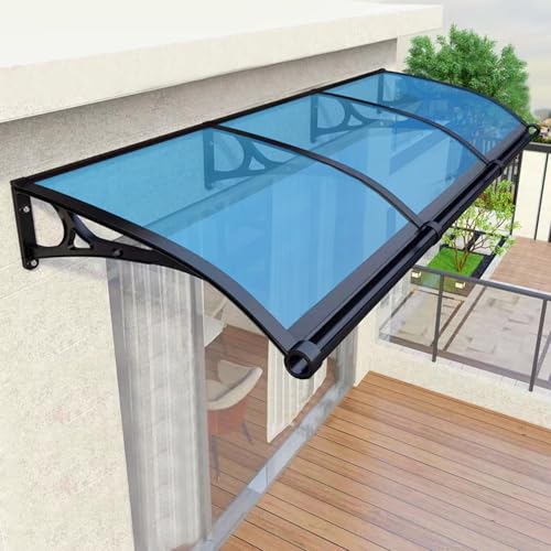 Vordach Für Haustür,Polycarbonat Bogenvordach für Balkon Fenster,Mit Beidseitiger Abfluss Regenrinne,Aluminium Haustürdach Überdachung Türdach Pultbogenvordach,FüR Terrasse Garten HauseingangTraufe von UULBDCD