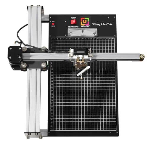 UUNA TEK Original iDraw 2.0 T-Structure Pen Plotter XY Plotter, Handschriftroboter Zeichenmaschine mit Grundplatte, A4 Arbeitsbereich, 3 * 42 Schrittmotoren, doppelt schnellere Schreibgeschwindigkeit von UUNA TEK