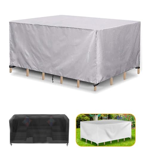 UUPAUO Schutzhülle Gartenmöbel Wasserdicht 45x45x45cm/LxWxH 420D Abdeckplane Gartenmöbel Winddicht UV-Beständiges Schutzhülle für Möbelsets Gartentisch Abdeckung Terrassenmöbel von UUPAUO