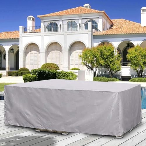 UUPAUO Winterfest Abdeckplane Gartenmöbel 270x270x100cm /LxBxH Abdeckhaube für Gartentisch SchutzhüLle, 420D Oxford Rechteckig Schutzhülle für Loungemöbel Terrassenmöbel Möbbelsets Abdeckung von UUPAUO