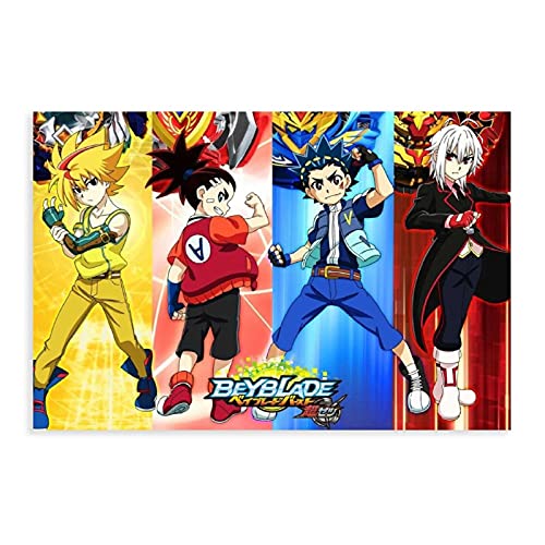 UUYY Beyblade Burst Anime 2 Leinwandposter Wandkunst Dekor Druck Bild Gemälde für Wohnzimmer Schlafzimmer Dekoration Rahmen: 40 x 60 cm von UUYY