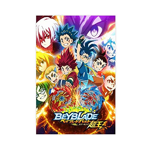 UUYY Beyblade Burst Anime 2 Leinwandposter Wandkunst Dekor Druck Bild Gemälde für Wohnzimmer Schlafzimmer Dekoration Rahmen:50 x 75 cm von UUYY