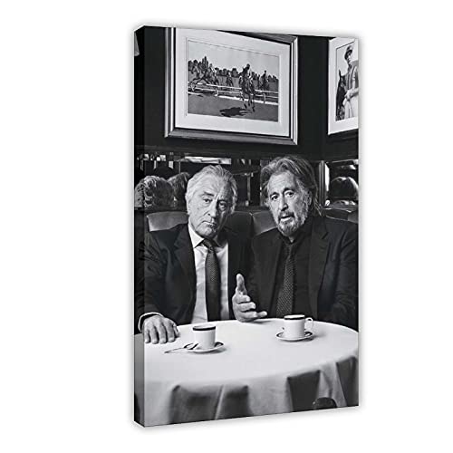 Schauspieler Al Pacino und Robert De Niro 2 Leinwand-Poster, Wandkunst, Dekor, Bild, Gemälde für Wohnzimmer, Schlafzimmer, Dekoration, Rahmen: 30 x 45 cm von UUYY