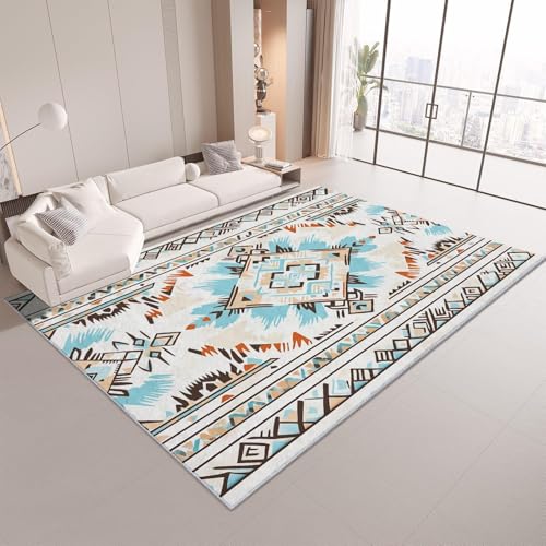 UUZEAI Azteken Teppich Geometrisch Muster Südwestlich Ethnisch Kurzflor Waschbar rutschfest Teppiche Country für Wohnzimmer Schlafzimmer Jugendzimmer Dekor 120x240cm von UUZEAI