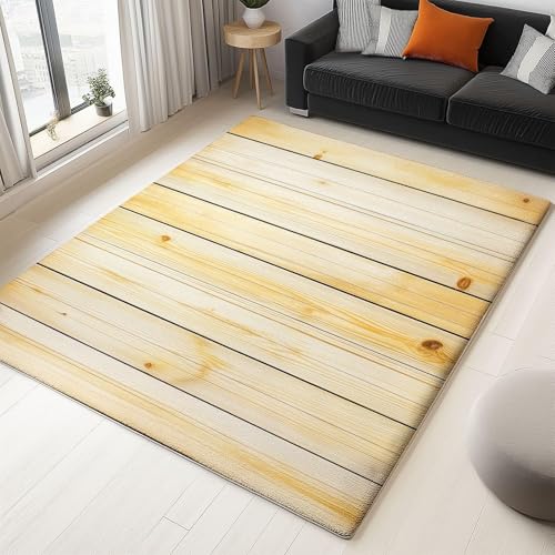UUZEAI Waschbarer Wohnzimmer Teppich Minimalistisch 3D Holzdruck Muster Teppich Moderne für Schlafzimmer Esszimmer Küchen Waschbar Rutschfester Fussmatte Innen 240x330cm UUZEAI Waschbarer Wohnzimmer Teppich Minimalistisch 3D Holzdruck Muster Teppich Moderne für Schlafzimmer Esszimmer Küchen Waschbar Rutschfester Fussmatte Innen 240x330cm von UUZEAI