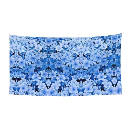 Blaue Blumen drucken Halloween hängende Banner Dekorationen Partyzubehör für Familientreffen, passend für Boote Gärten Blaue Blumen drucken Halloween hängende Banner Dekorationen Partyzubehör für Familientreffen, passend für Boote Gärten von UVBDF