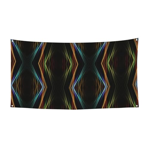Bunte Linien, Kunstdruck, Halloween, hängende Banner, Dekorationen, Partyzubehör für Familientreffen, passend für Boote, Gärten Bunte Linien, Kunstdruck, Halloween, hängende Banner, Dekorationen, Partyzubehör für Familientreffen, passend für Boote, Gärten von UVBDF