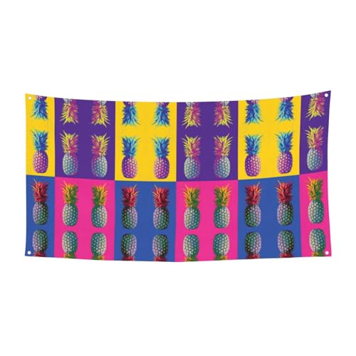 Buntes Ananas-Muster, Druck, Halloween-Hänge-Banner, Dekoration, Partyzubehör für Familientreffen, passend für Boote und Gärten Buntes Ananas-Muster, Druck, Halloween-Hänge-Banner, Dekoration, Partyzubehör für Familientreffen, passend für Boote und Gärten von UVBDF