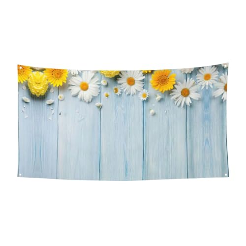 Elegante Frühlingsgänseblümchen Druck Halloween hängende Banner Dekorationen Partyzubehör für Familientreffen, passend für Boote, Gärten von UVBDF