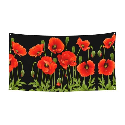 Frühlingsrote Blumen drucken Halloween hängende Banner Dekorationen Partyzubehör für Familientreffen, passend für Boote Gärten Frühlingsrote Blumen drucken Halloween hängende Banner Dekorationen Partyzubehör für Familientreffen, passend für Boote Gärten von UVBDF